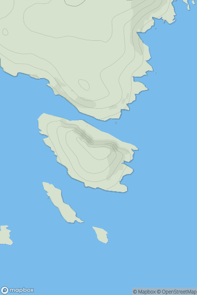 Thumbnail image for Garbh Eilean [North Skye and Raasay] showing contour plot for surrounding peak